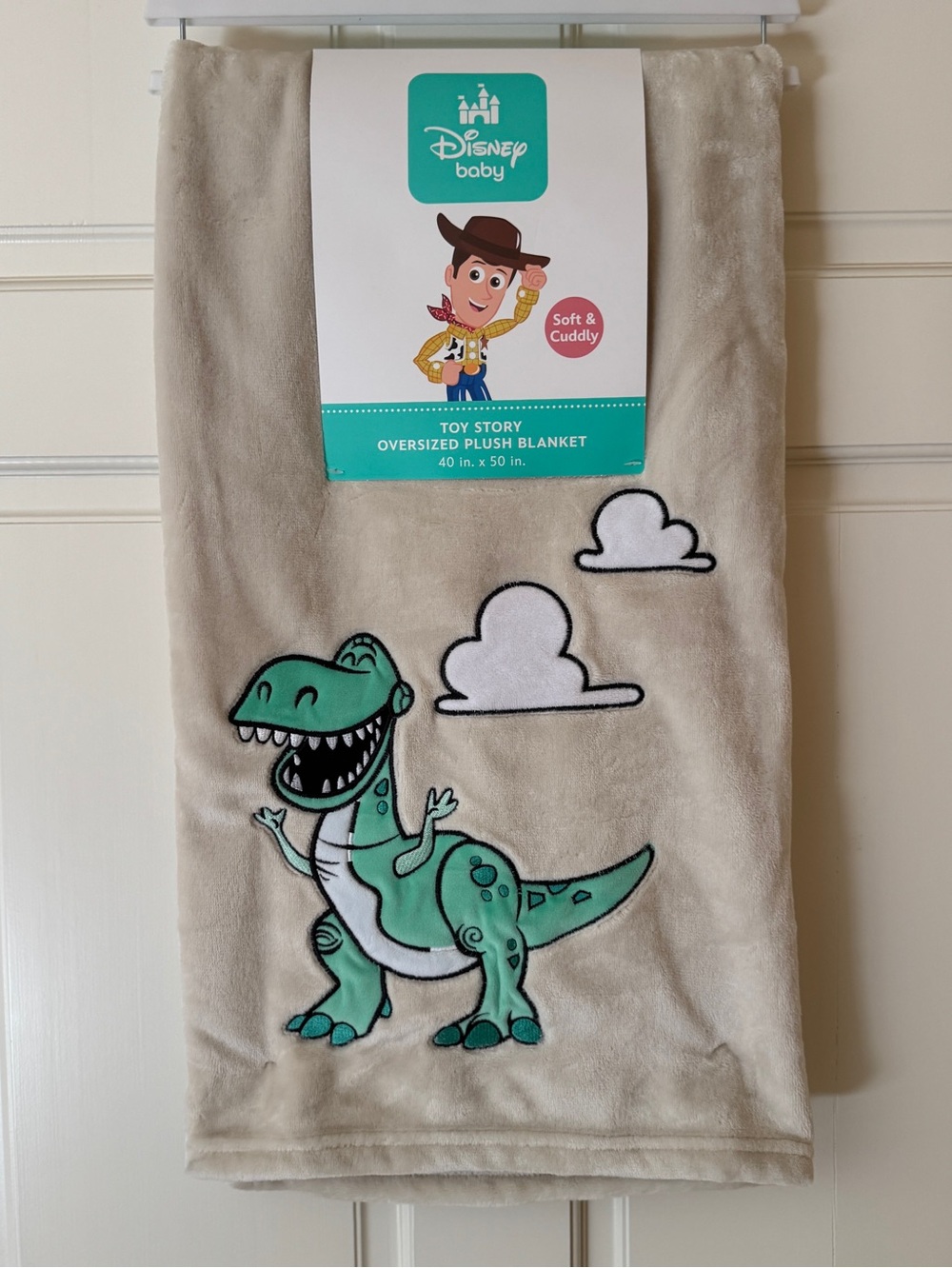 Disney Baby Oversized Plush Blanket Blue with Toy Story Theme NEW